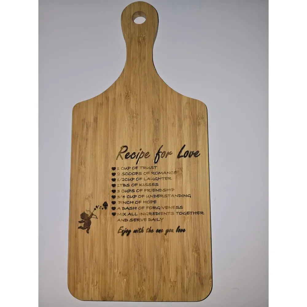 charcuterie board cutting board handmade handwritten grandmas Recipe for love